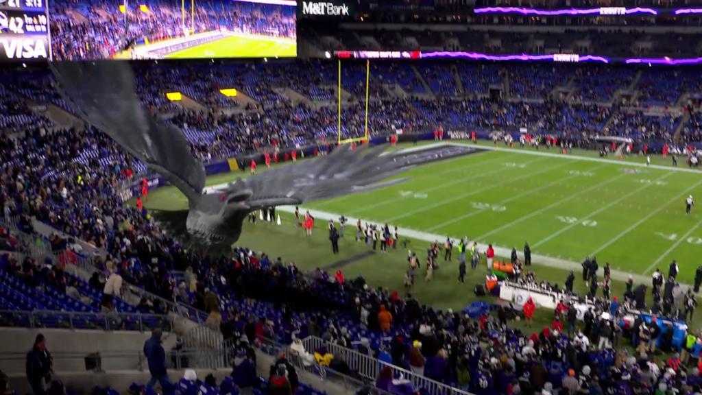 Baltimore Ravens unleash giantsized augmented reality raven at M&T