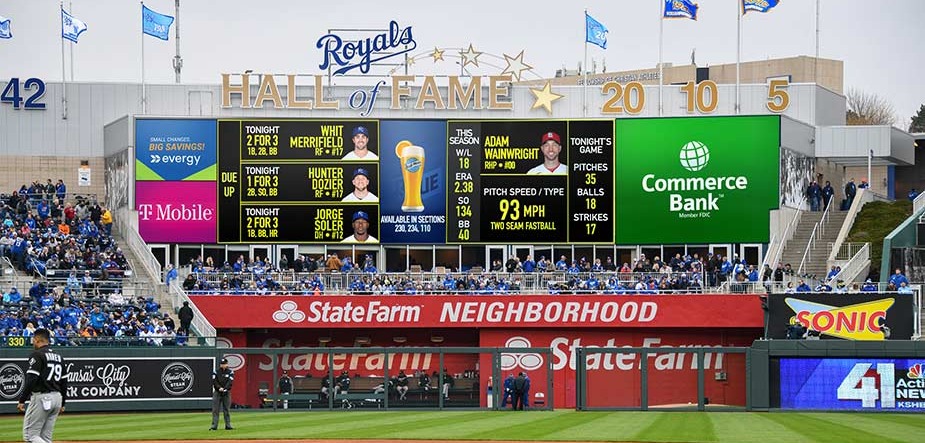 Kansas City Royals upgrade to HDR video displays at Kauffman Stadium