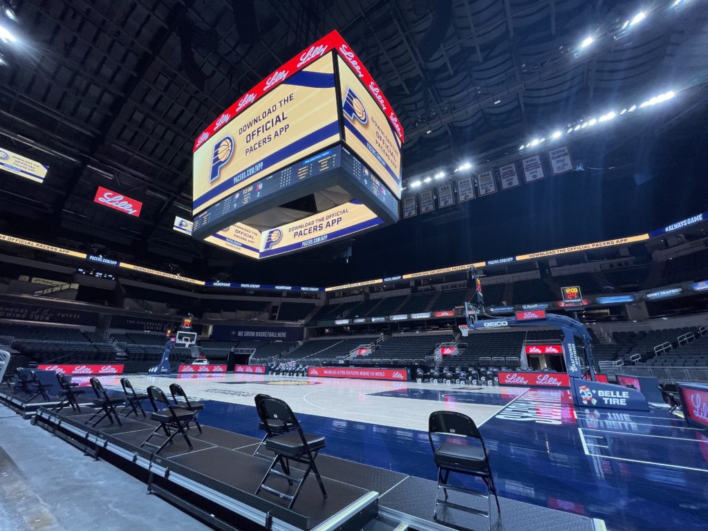 Pacers' reveal new centerhung scoreboard and LED display upgrades at
